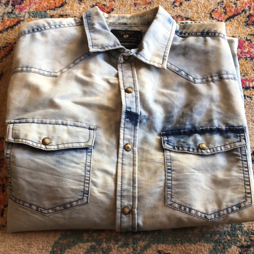 Mens bleached button down